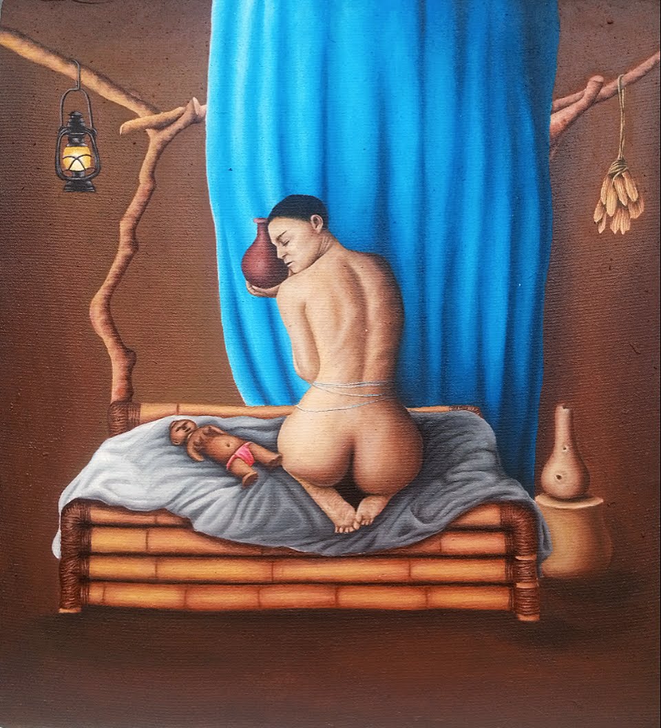 AKUABA, acrylic on canvas, by Abu Mutaka