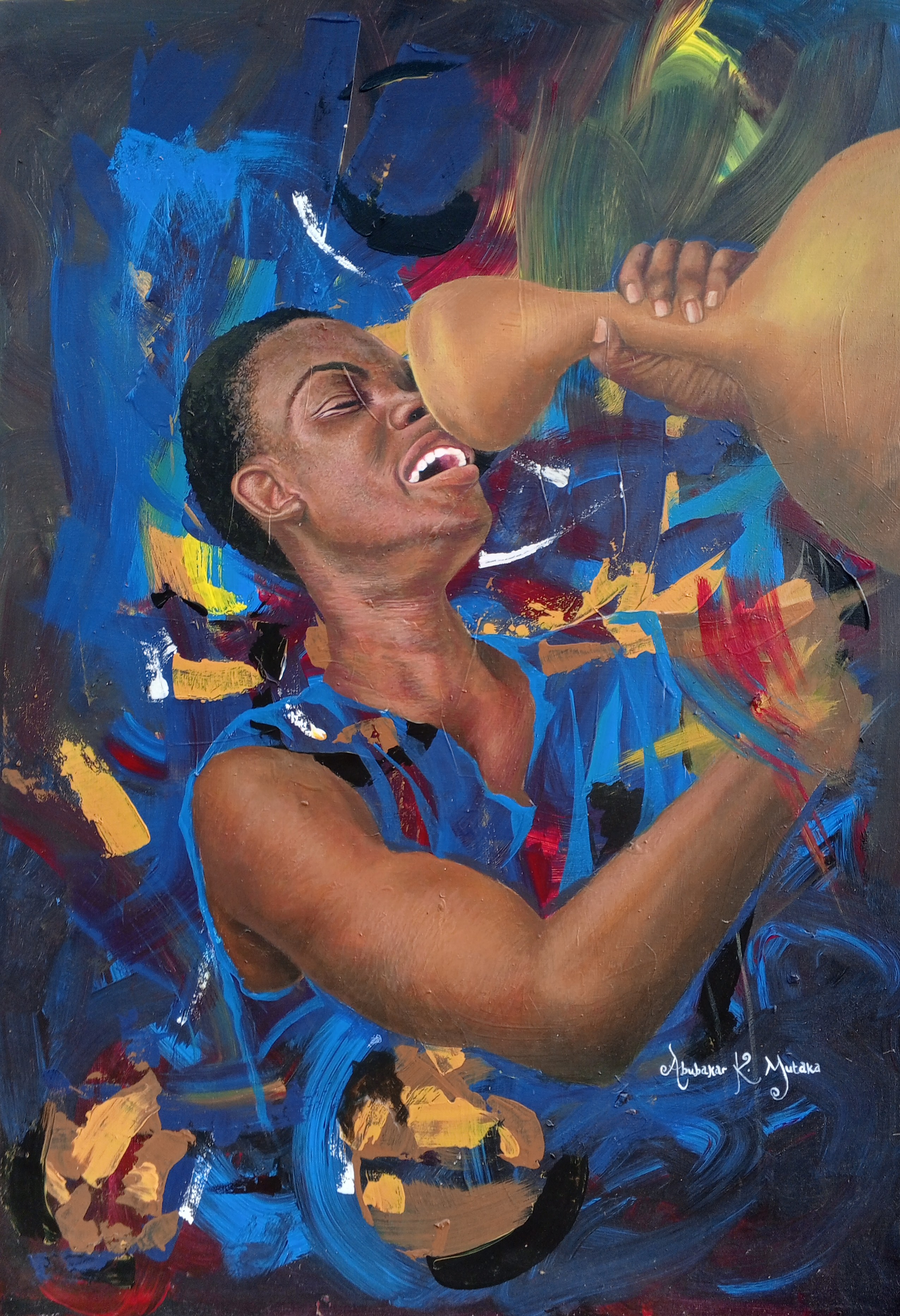 KWASIANSA II, acrylic on canvas, by Abu Mutaka