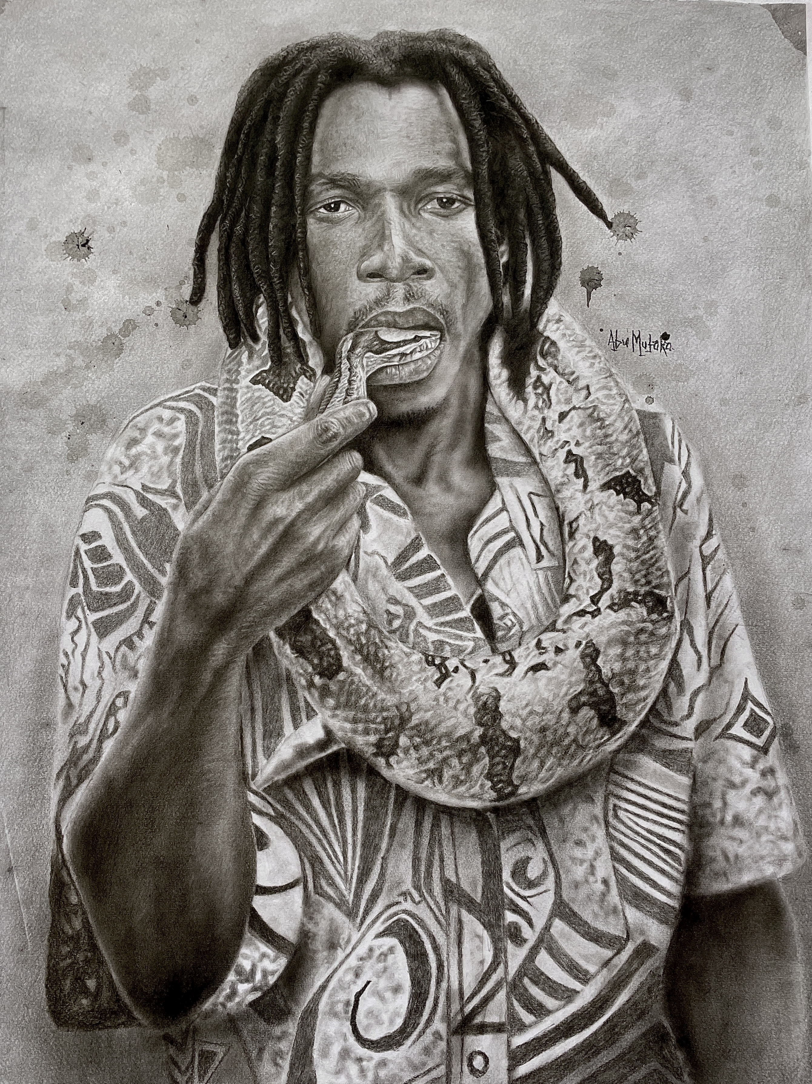 OGBA, pencil on paper, by Abu Mutaka