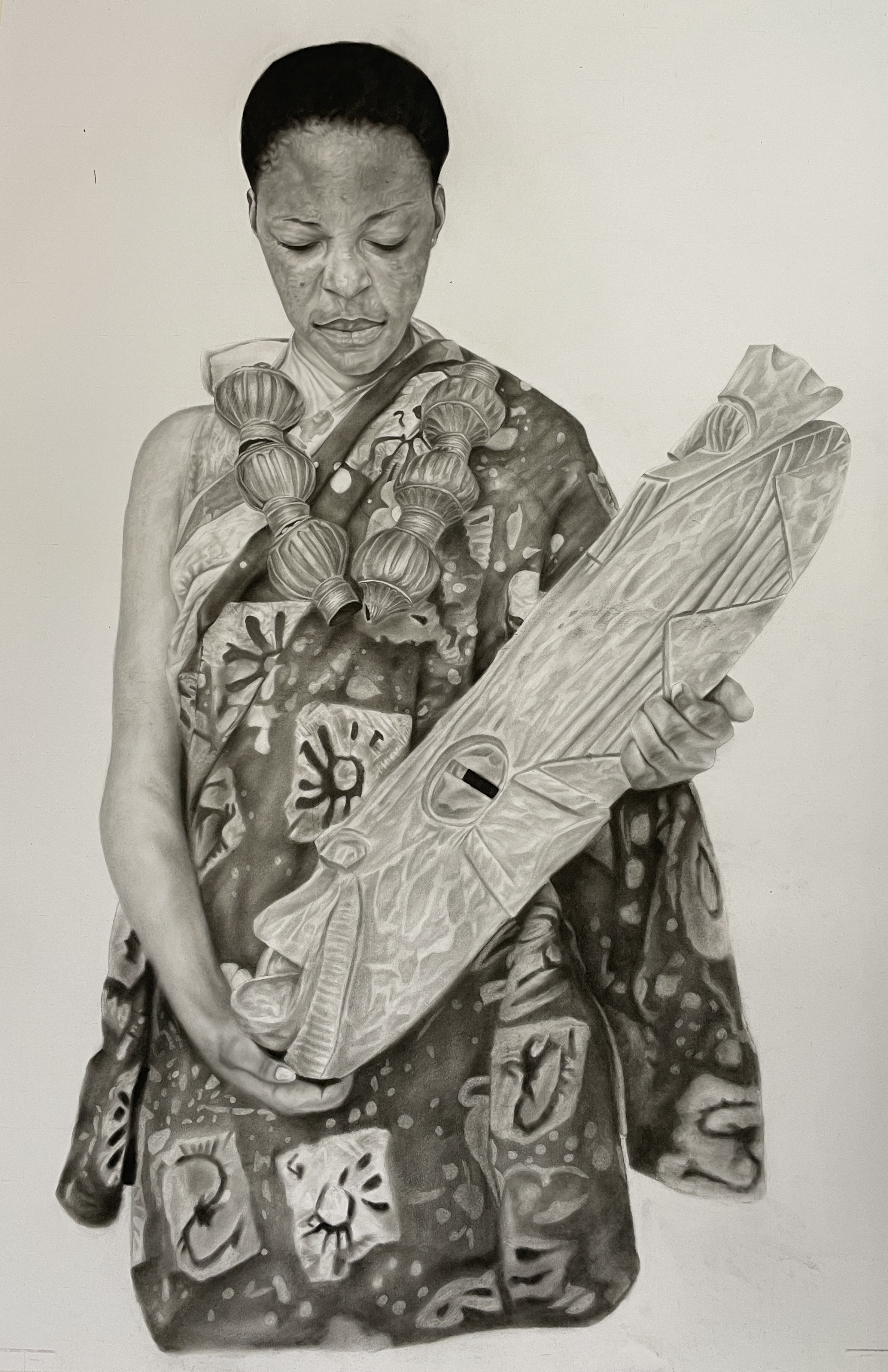 OSEI TUTU, pencil on paper, by Abu Mutaka